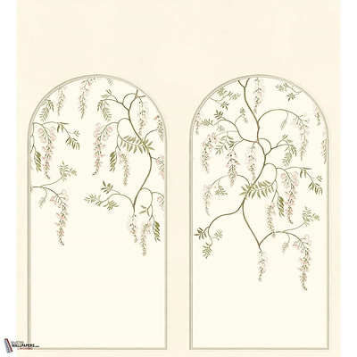 Arezzo wallpaper-Casamance-Ivoire/Kaki - Arches-Set-Selected Wallpapers-Interiors