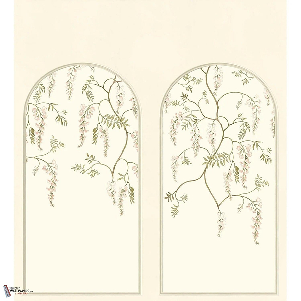 Arezzo wallpaper-Casamance-Ivoire/Kaki - Arches-Set-Selected Wallpapers-Interiors