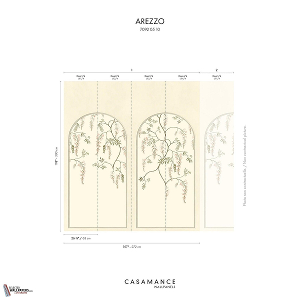 Arezzo wallpaper-Casamance-Selected Wallpapers-Interiors