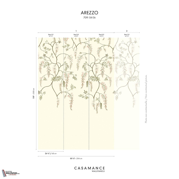 Arezzo wallpaper-Casamance-Selected Wallpapers-Interiors