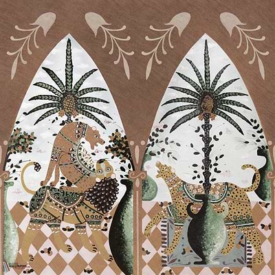 Armalu behang-Arte-Bronzo-Set-Selected-Wallpapers-Interiors