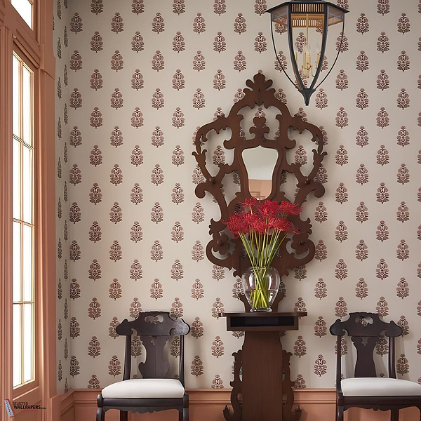 Audrey wallpaper-Thibaut-Selected Wallpapers-Interiors