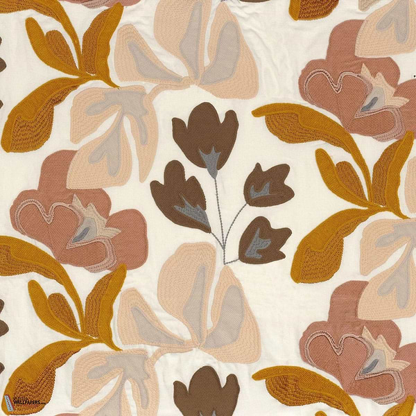 Ayana Stoff-Casamance-Nude ocre-Meter (M1)-Selected Wallpapers-Interiors