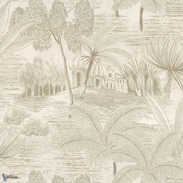 Baharia-wallpaper-Casamance-Blanc/Doré-Roll-76141214-Selected Wallpapers