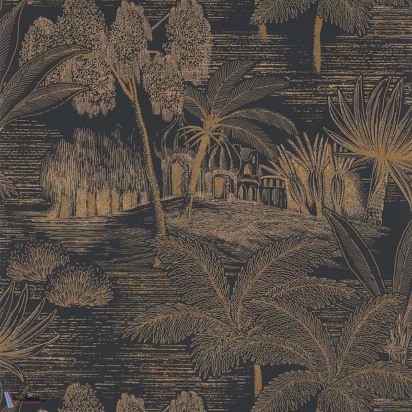 Baharia-wallpaper-Casamance-Anthracite/Doré-Roll-76141222-Selected Wallpapers