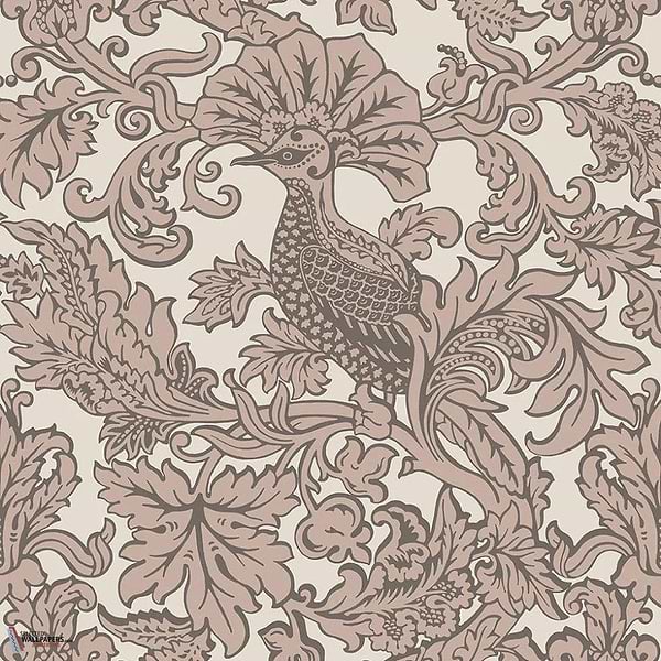 Balabina wallpaper-Cole & Son-Metallic gilver on linen-Roll-Selected Wallpapers-Interiors