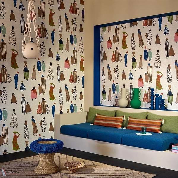 Bedouins Tapete-Pierre Frey-Selected Wallpapers-Interiors
