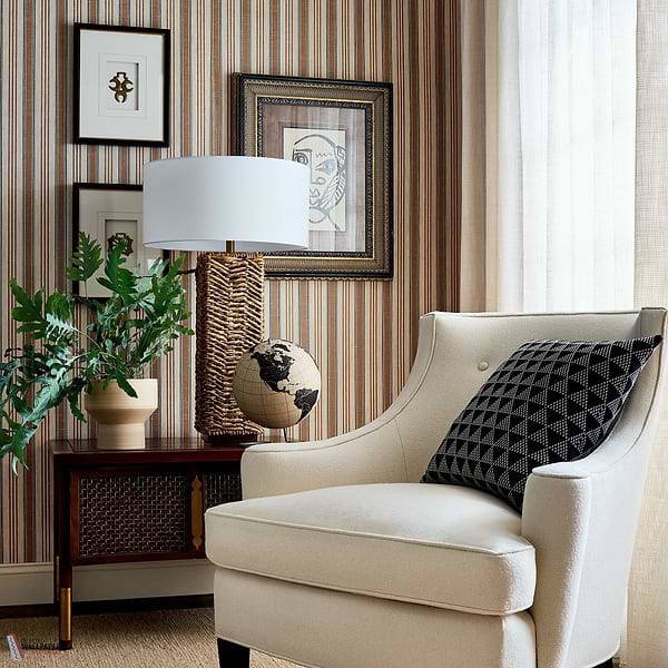 Bennet Stripe wallpaper-Thibaut-Selected-Wallpapers-Interiors