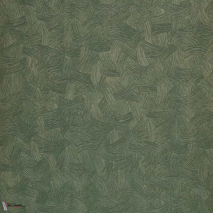 Berenice wallpaper-Casamance-Emeraude/Dore-Roll-Selected-Wallpapers-Interiors