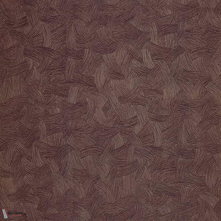 Berenice wallpaper-Casamance-Aubergine/Dore-Roll-Selected-Wallpapers-Interiors