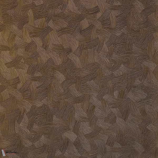 Berenice wallpaper-Casamance-Noir/Dore-Roll-Selected-Wallpapers-Interiors
