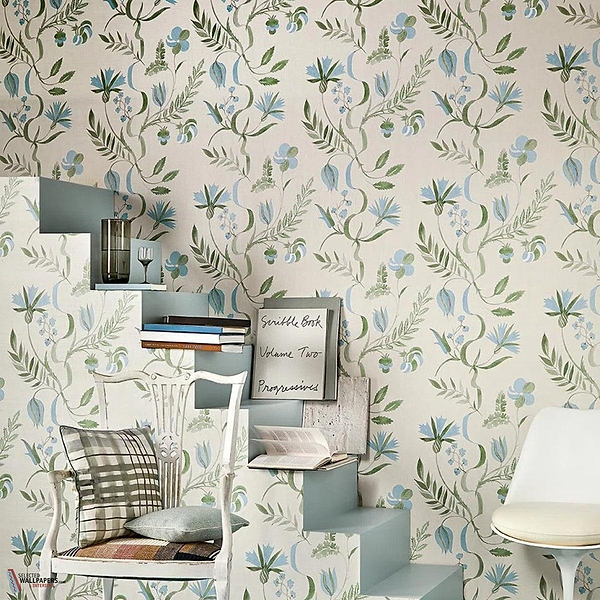 Bloomer Tapete-Pierre Frey-Selected Wallpapers-Interiors