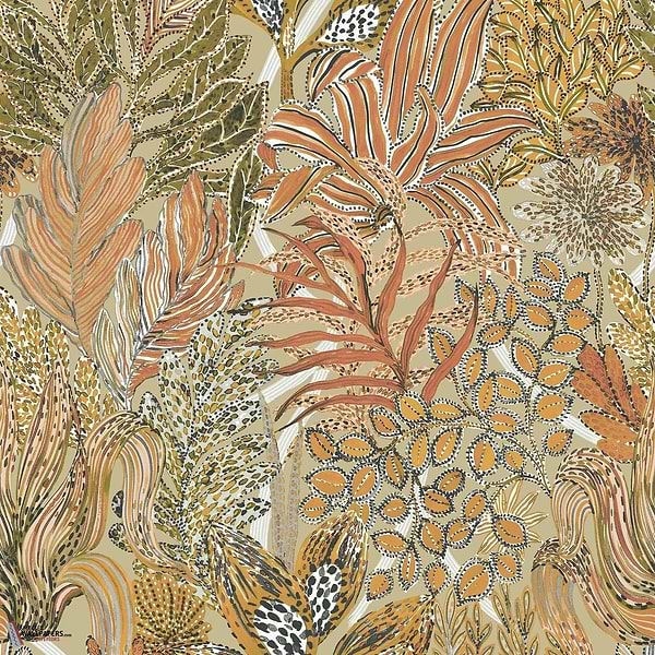 Borrommee wallpaper-Casamance-Nude/Lichen-Roll-Selected-Wallpapers-Interiors