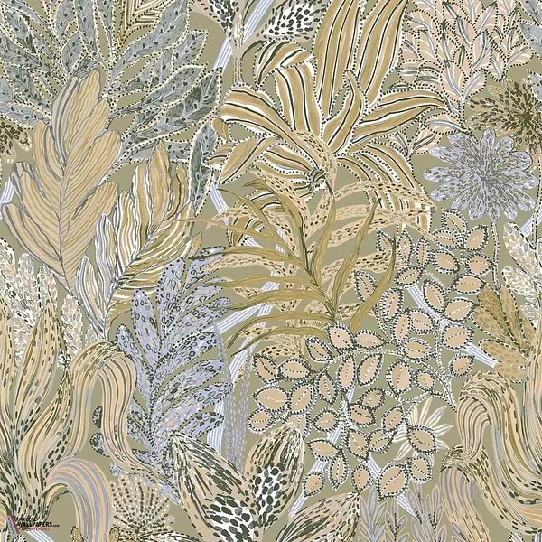 Borrommee wallpaper-Casamance-Sauge/Lillas-Roll-Selected-Wallpapers-Interiors