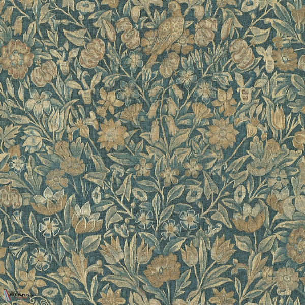 Bouquet Tapete-Arte-Teal-Meter (M1)-Selected Wallpapers-Interiors