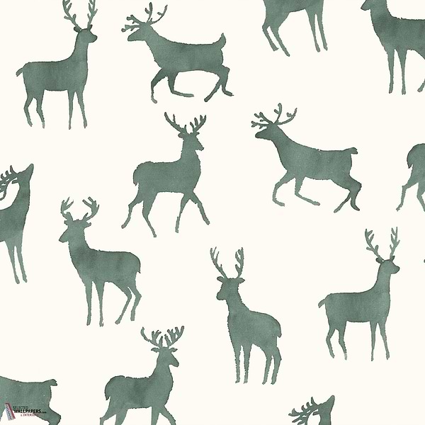 Bucks wallpaper-Thibaut-Wild sage-Roll-Selected Wallpapers-Interiors