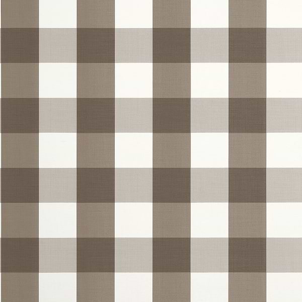 Buffalo Check wallpaper-Thibaut-Brown-Roll-Selected-Wallpapers-Interiors