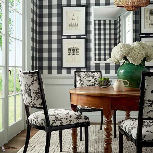 Buffalo Check wallpaper-Thibaut-Selected-Wallpapers-Interiors