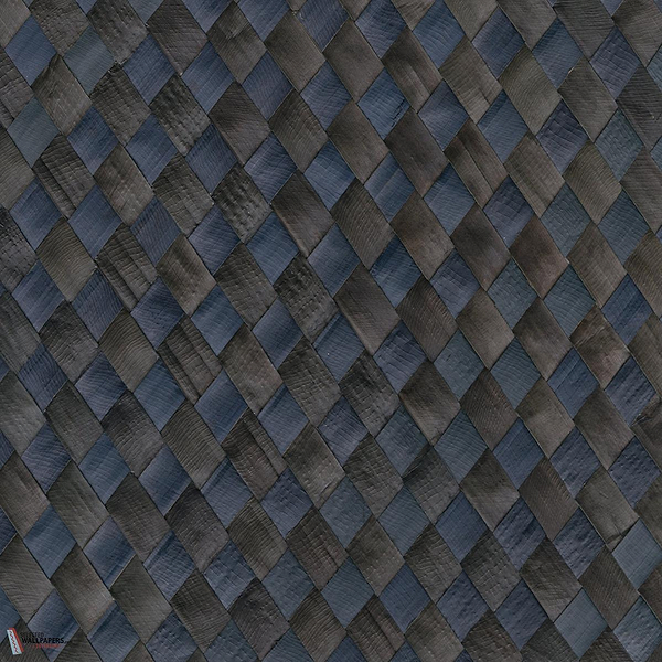 Buri wallpaper-CMO Paris-Noir Indigo-Roll-Selected Wallpapers-Interiors