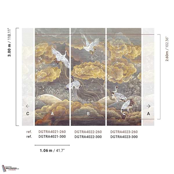 Byobu wallpaper-Masureel-Selected Wallpapers-Interiors
