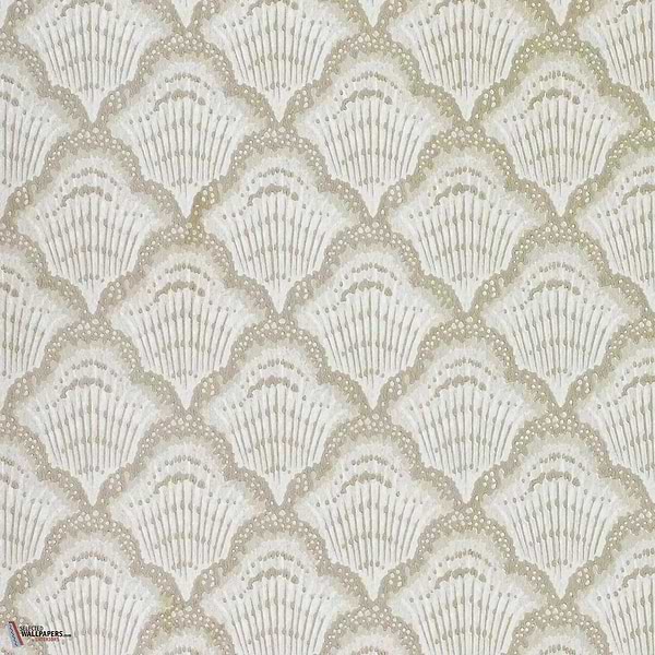 Calico Shell wallpaper-1838 wallcoverings-Ivory-Roll-Selected Wallpapers-Interiors