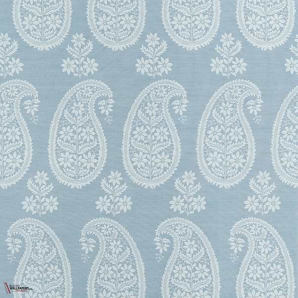 Campania Paisley wallpaper-Anna French-Robin's egg-Roll-Selected Wallpapers-Interiors