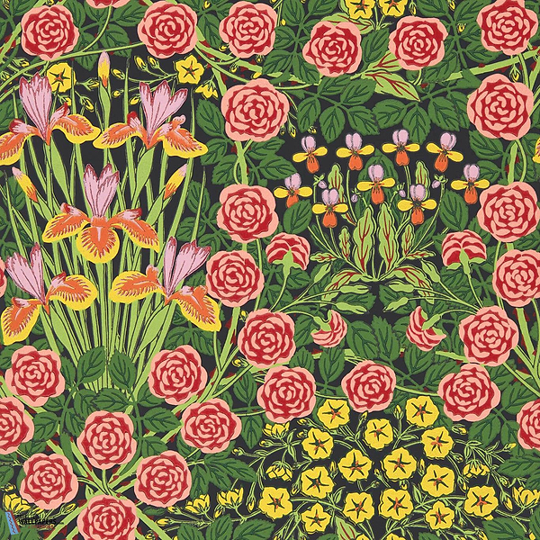 Campanula-wallpaper-Morris & Co-Sunburst/Ebony-Roll-Selected-Wallpapers-Interiors