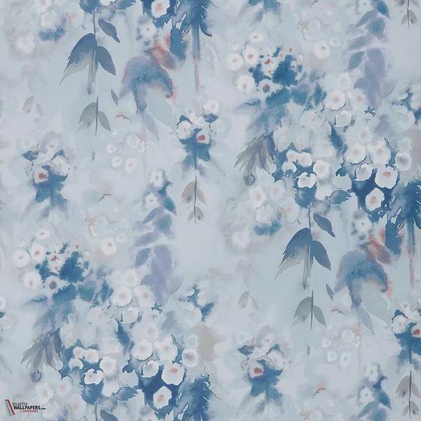 Cascade wallpaper-1838 wallcoverings-Cornflower-Roll-Selected Wallpapers-Interiors