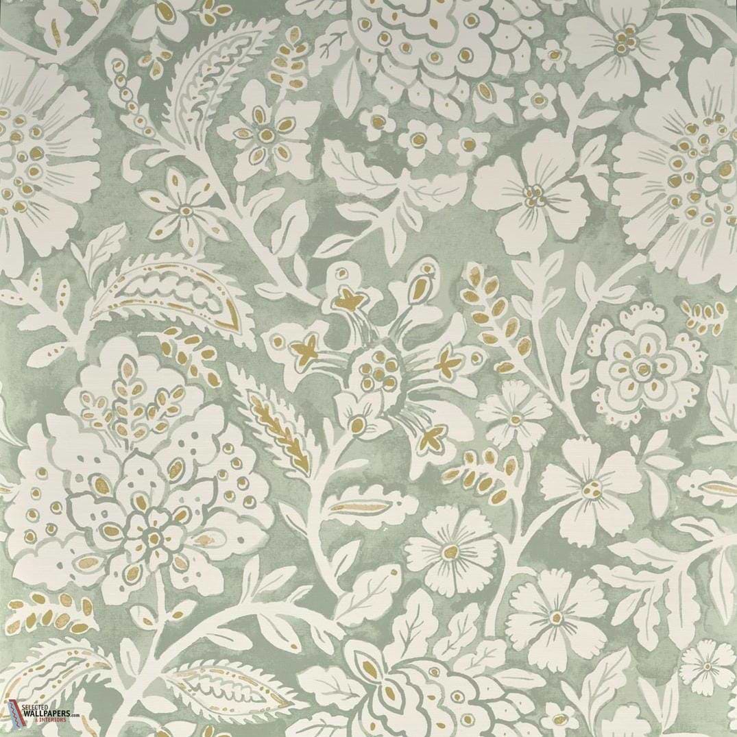 Charmes wallpaper-Pierre Frey-Celadon-Meter (M1)-Selected Wallpapers-Interiors