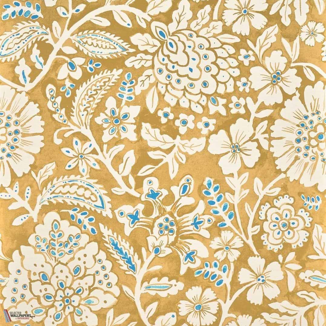 Charmes wallpaper-Pierre Frey-Ocre-Meter (M1)-Selected Wallpapers-Interiors
