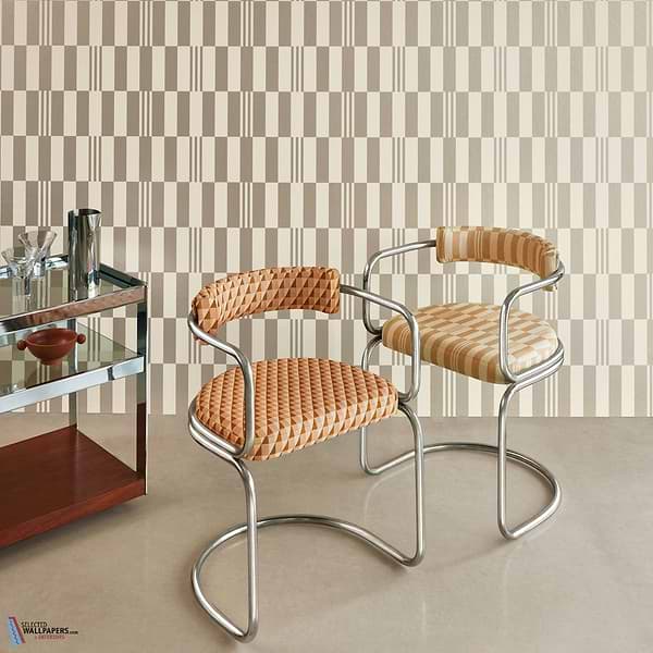Checkerboard Metallic Wallcovering-Kirkby Design-wallpaper-Selected Wallpapers