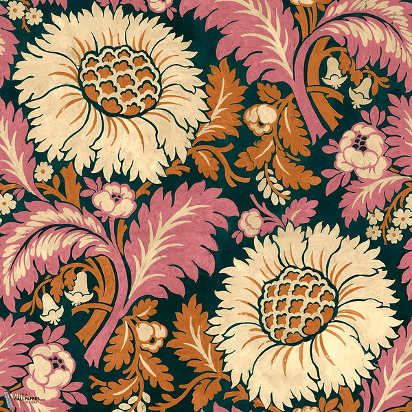 Chinese Damask wallpaper-Coordonné-Coral-Non Woven-Roll-Selected Wallpapers-Interiors