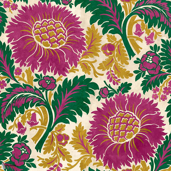 Chinese Damask wallpaper-Coordonné-Emerald-Non Woven-Roll-Selected Wallpapers-Interiors