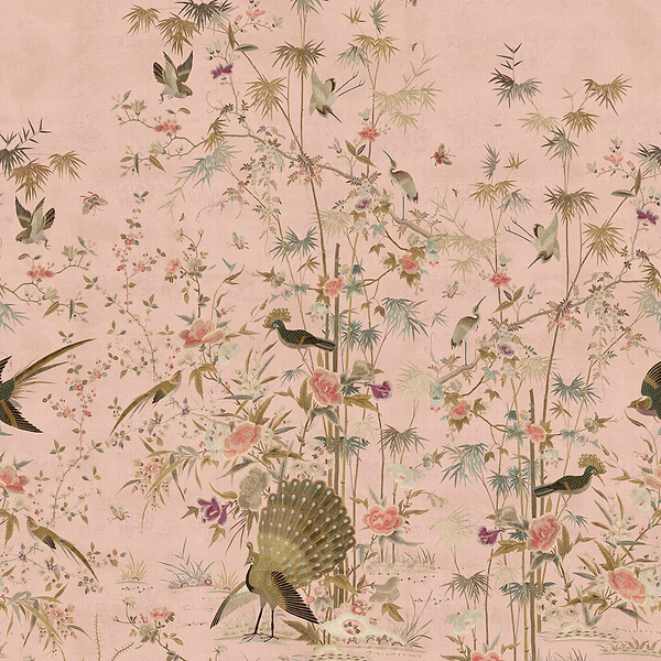 Chinoiserie Garden behang-Sandberg-Pink-Mattic-M2-Selected Wallpapers-Interiors