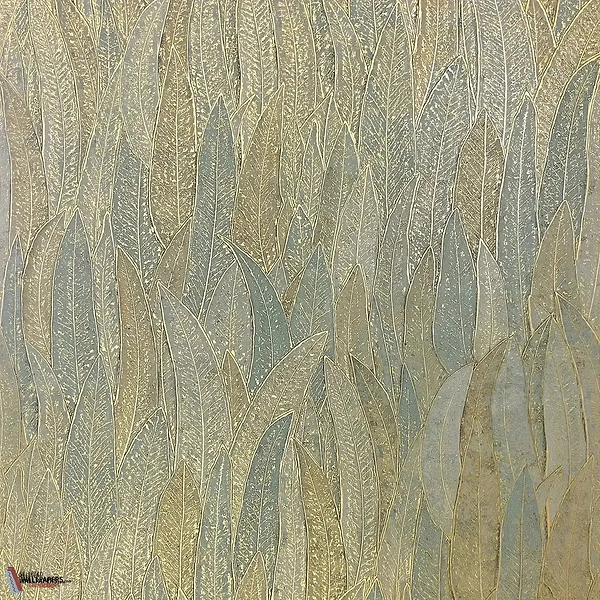 Cinerea-Casamance-wallpaper-Vert de Gris/Dore-Roll-Selected Wallpapers