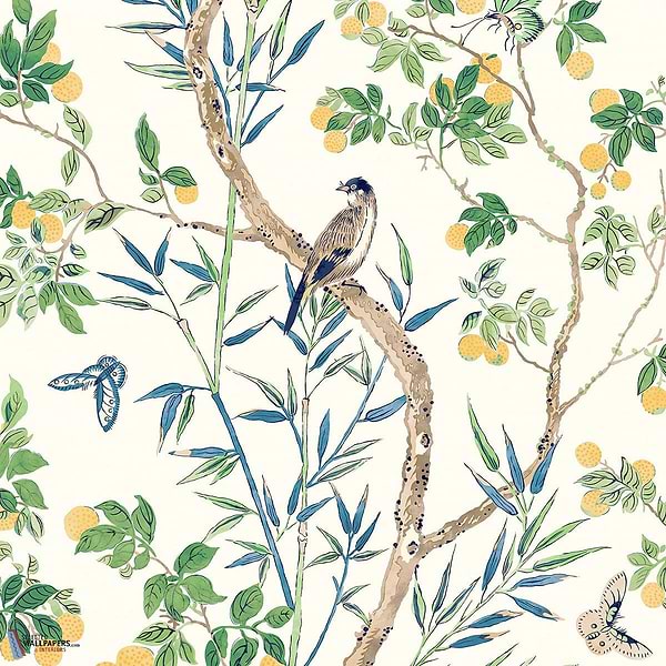 Claire-Thibaut-Yellow & Blue-Roll-Selected-Wallpapers-Interiors