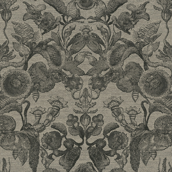 Coccinella Bella Jacquard-Moooi-wallpaper-Black & Ebony-Meter (M1)-Selected-Wallpapers-Interiors
