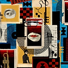 Composer Machine Tapete-Mind the Gap-Blue-Rolle-Selected Wallpapers-Interiors