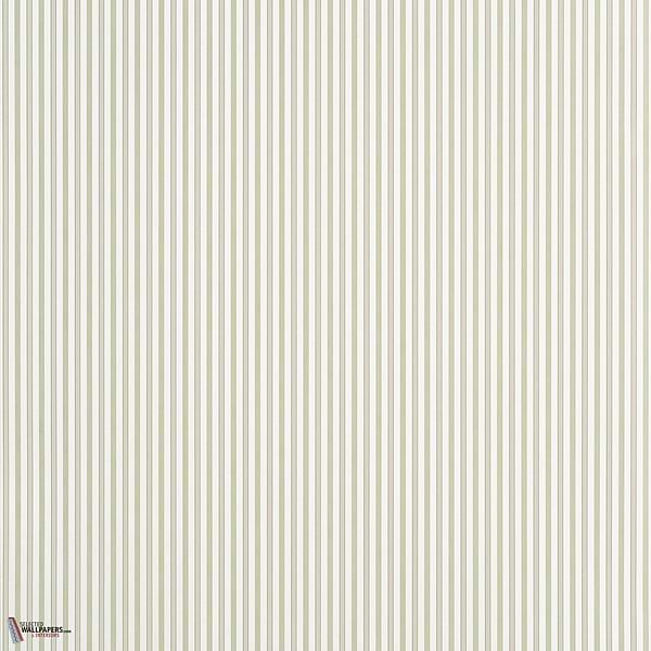 Conner Stripe wallpaper-Thibaut-Green and Beige-Roll-Selected-Wallpapers-Interiors