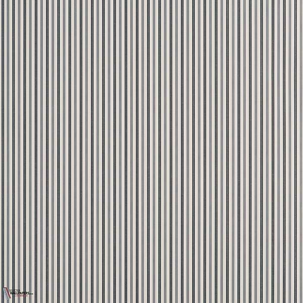 Conner Stripe wallpaper-Thibaut-Charcoal-Roll-Selected-Wallpapers-Interiors