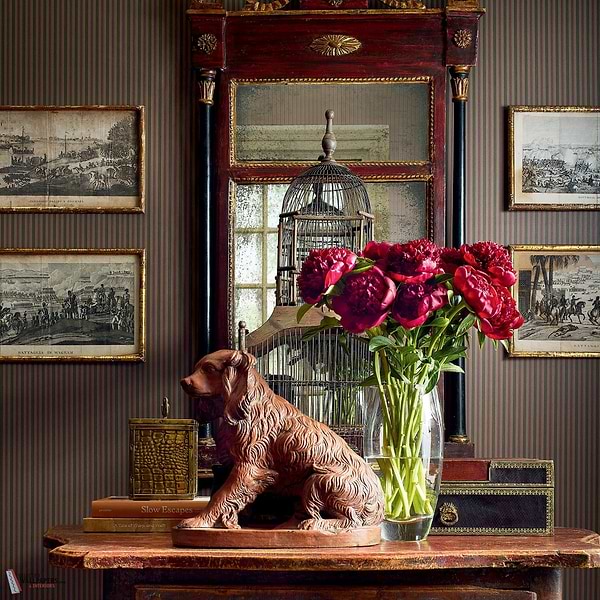 Conner Stripe wallpaper-Thibaut-Selected-Wallpapers-Interiors