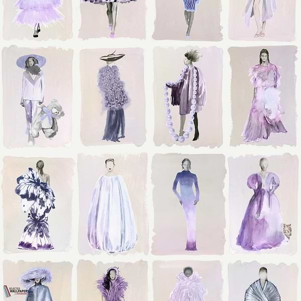 Couture Carousel behang-Cole & Son-Lavender-Rol-Selected Wallpapers-Interiors