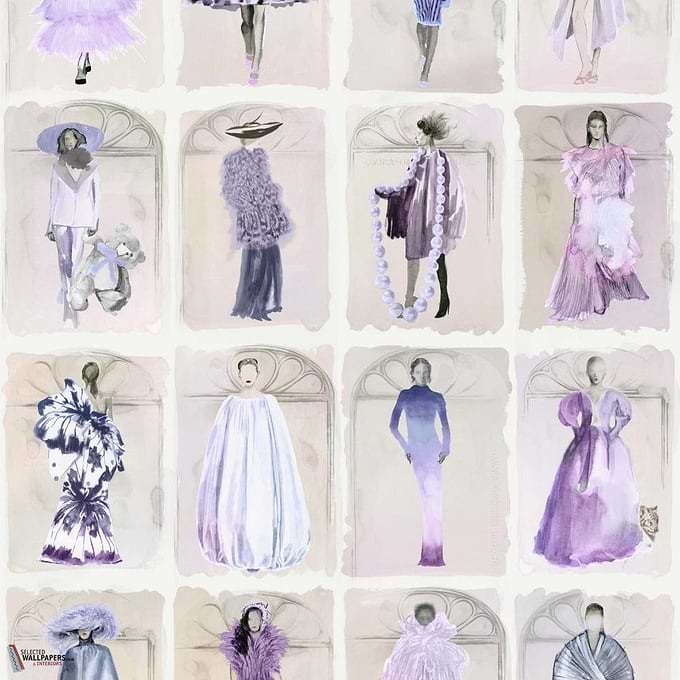 Couture Carousel windows behang-Cole & Son-Lavender pearl-Rol-Selected Wallpapers-Interiors