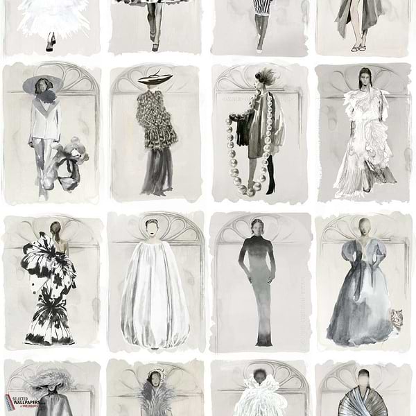 Couture Carousel windows behang-Cole & Son-Monochrome pearl-Rol-Selected Wallpapers-Interiors