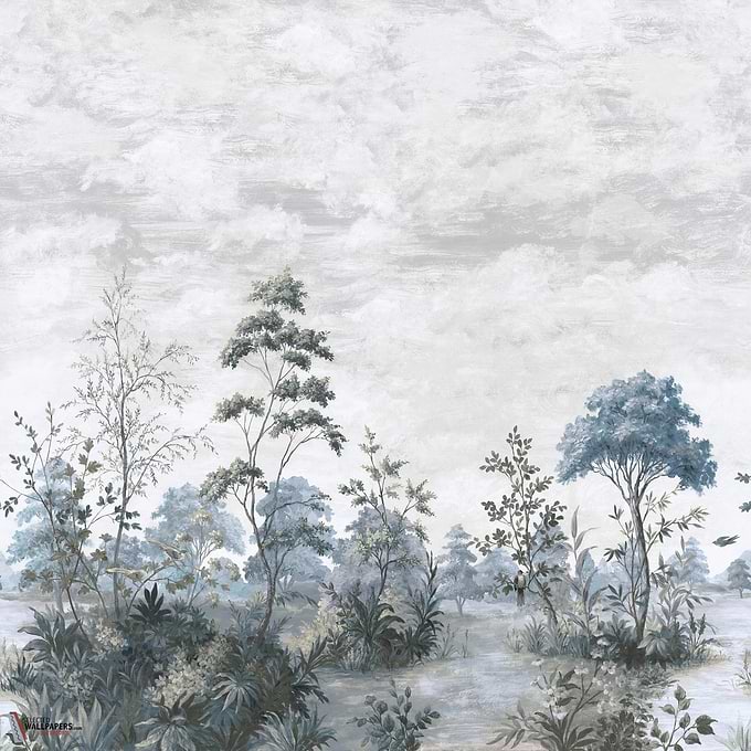 Cumbria Mural wallpaper-Anna French-Spa blue on pearl-Set-Selected Wallpapers-Interiors