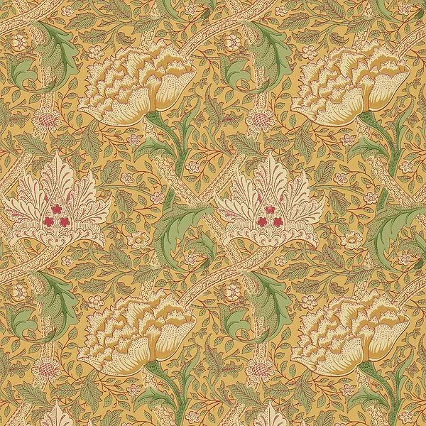 Windrush wallpaper-Wallpaper-Morris & Co-Gold/Thyme-Roll-Selected Wallpapers & Interiors
