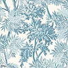 Tapestry trees wallpaper-Sanderson-Pottery blue-Roll-Selected Wallpapers-Interiors