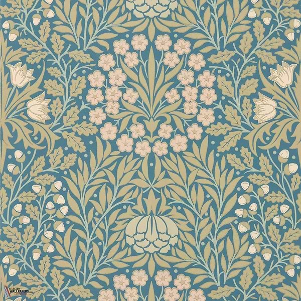 Daisy & Oak Tapete-Morris & Co-Powder Blue/Blush-Rolle-Selected Wallpapers-Interiors