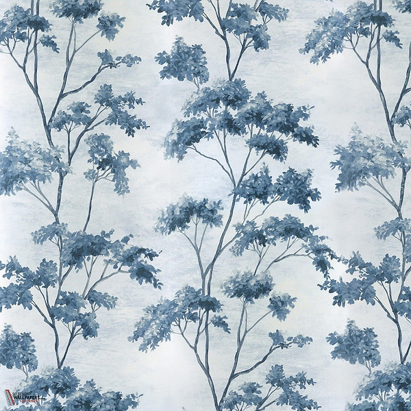 Dalton wallpaper-Anna French-Blue and white on pearl-Roll-Selected Wallpapers-Interiors