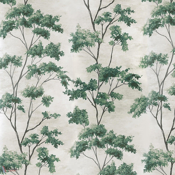 Dalton wallpaper-Anna French-Green on pearl-Roll-Selected Wallpapers-Interiors